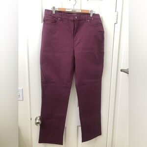 NWT Gloria Vanderbilt amanda tapered leg Women's Purple Jeans size 14